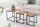 Table dappoint bois de sheesham métal set de 3 pièces en noir naturel