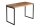 Bureau bois de sheesham métal 118x60 cm en noir naturel