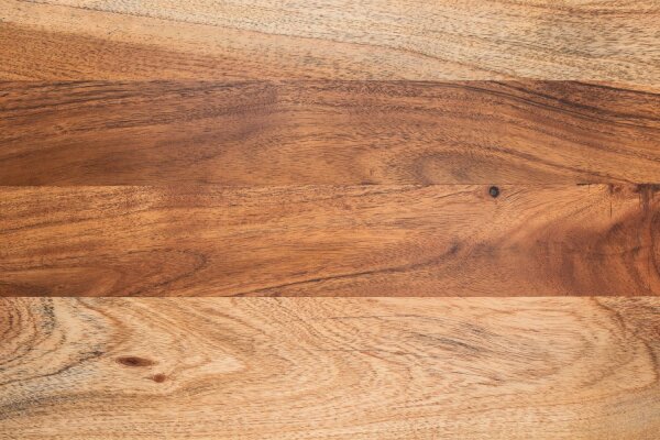 Table dappoint en bois dacacia métal 43x180 cm en noir naturel