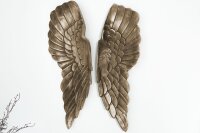 Sculpture murale aile artisanale 56 cm en bronze antique