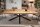 Table de salle à manger Mango bois métal 200x20 cm en noir naturel