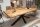 Table de salle à manger Mango bois métal 200x20 cm en noir naturel