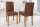 Chaise de salle à manger Microfibre bois 40 cm en marron café clair