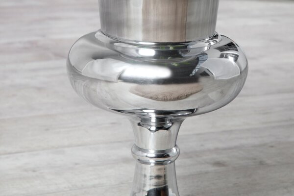 Vase en métal Ø 35 cm H : 60 cm en argent