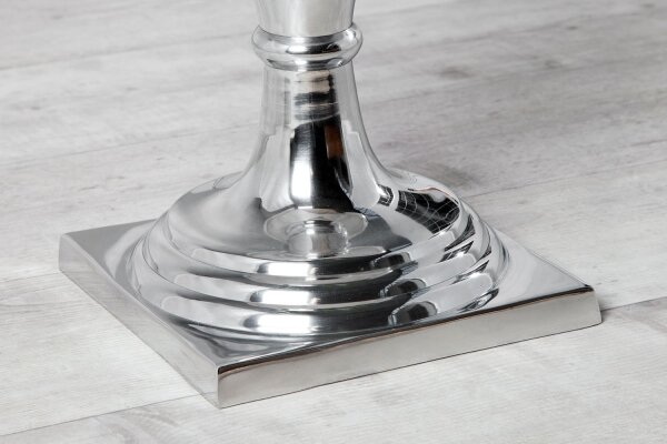 Vase en métal Ø 40 cm H : 70 cm en grand argent