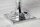 Vase en métal Ø 40 cm H : 70 cm en grand argent