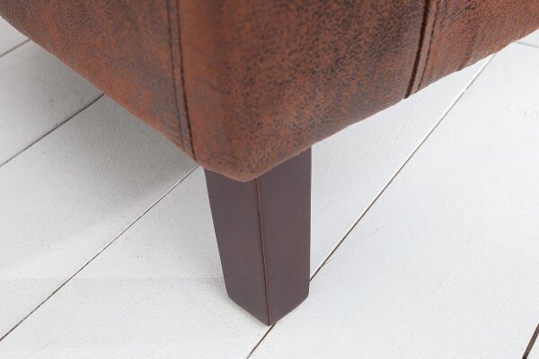 Fauteuil Microfibre Bois 60 cm en Whisky Marron