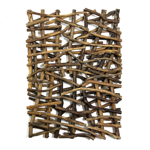 Sculpture murale en bois flotté, travail manuel 55 cm en nature