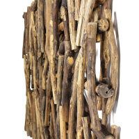 Sculpture murale en bois flotté, travail manuel 55...