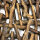 Sculpture murale en bois flotté, travail manuel 55 cm en nature