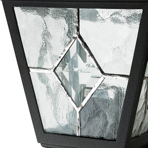 Applique murale LEADWORTH Noir IP43 Rustique Maison