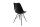 Chaise de salle à manger similicuir métal 50 cm en noir