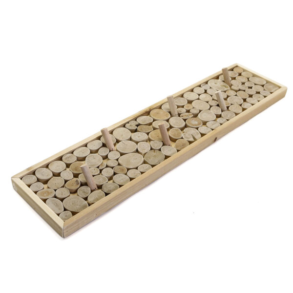 Portemanteau mural en bois flotté 50 cm en naturel