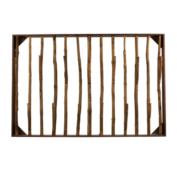 Portemanteau mural en bois flotté 50 cm en brun fait main