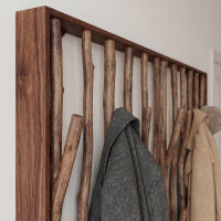 Portemanteau mural en bois flotté 50 cm en brun...