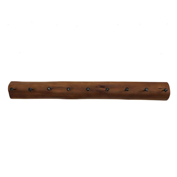 Portemanteau mural bois métal fait main 49,5 cm en brun noir