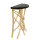 Table dappoint en bois flotté MDF fait main 160 cm en noir naturel