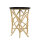 Table dappoint en bois flotté MDF fait main 160 cm en noir naturel