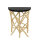 Table dappoint en bois flotté MDF fait main 160 cm en noir naturel