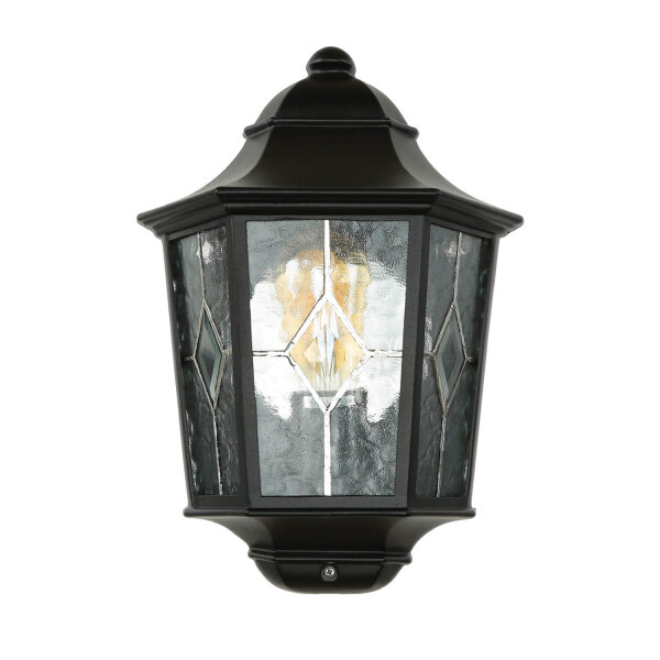 Applique extérieure verre déglise IP43 noir maison