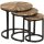 Set de 3 tables dappoint bois acier Ø 28/38/46cm rond