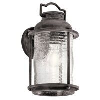 Applique extérieure acier verre IP44 vintage...