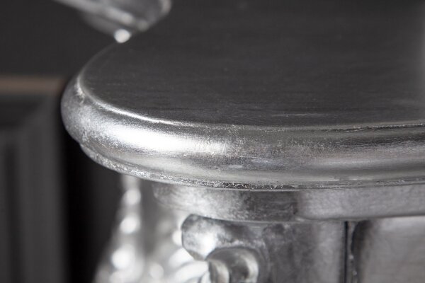 Table console bois polyuréthane argent 110 cm artisanale