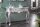 Table console bois polyuréthane argent 110 cm artisanale