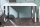 Bureau blanc brillant chromé 120 x 75 cm