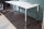 Bureau blanc brillant chromé 160 x 75 cm