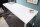 Bureau blanc brillant chromé 160 x 75 cm