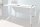 Bureau blanc brillant chromé 160 x 75 cm