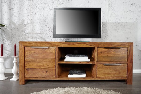 Buffet TV en bois de Sheesham 135 x 50 cm massif Moderne