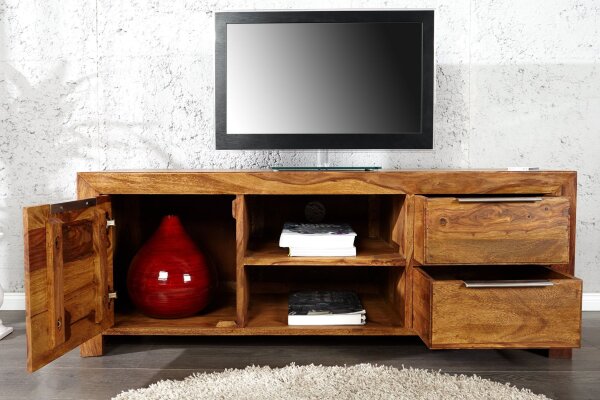 Buffet TV en bois de Sheesham 135 x 50 cm massif Moderne