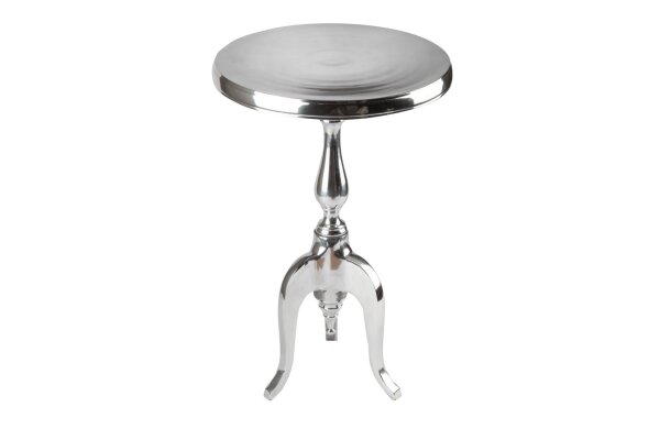Table dappoint en aluminium argenté 35 x 35 cm