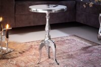 Table dappoint en aluminium argenté 35 x 35 cm