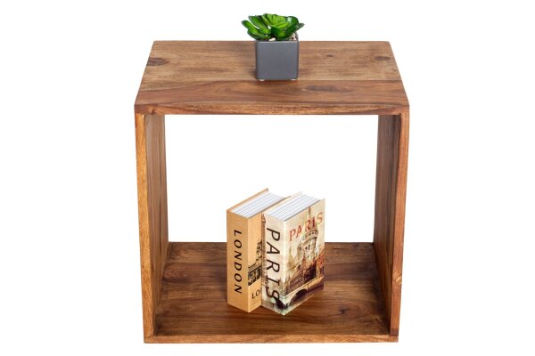 Table dappoint en bois de sheesham naturel 45 x 35 cm