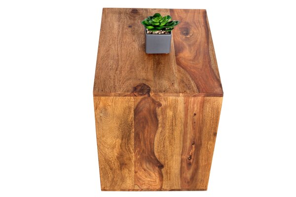 Table dappoint en bois de sheesham naturel 45 x 35 cm