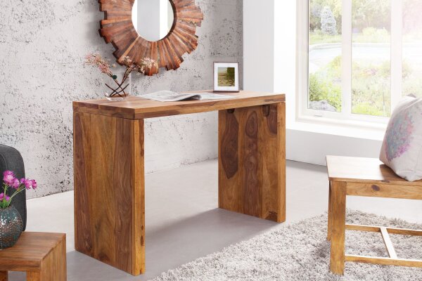 Bureau en bois de sheesham naturel 100 x 75 cm