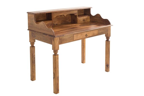 Bureau avec tiroir en bois de sheesham naturel 115x55 cm