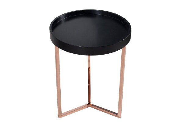 Table dappoint bois métal Ø 40 cm ronde avec plateau
