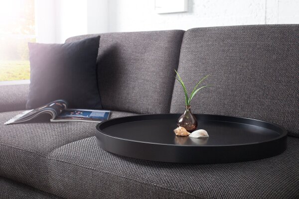 Table basse bois métal noir cuivre 60x60 avec plateau