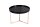 Table basse bois métal noir cuivre 60x60 avec plateau