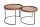 Set de 2 tables dappoint en bois dacacia métal rond