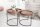 Set de 2 tables dappoint en bois dacacia métal rond