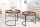 Set de 2 tables dappoint en bois dacacia métal rond