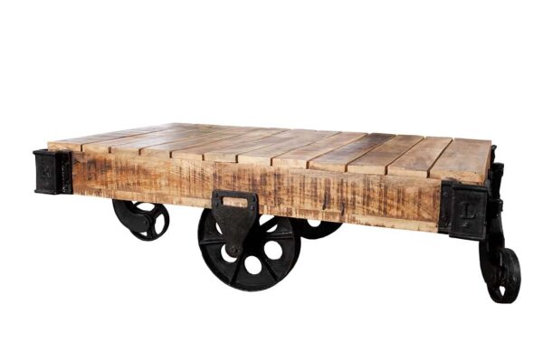 Table basse mangue bois métal 120 x 80 cm