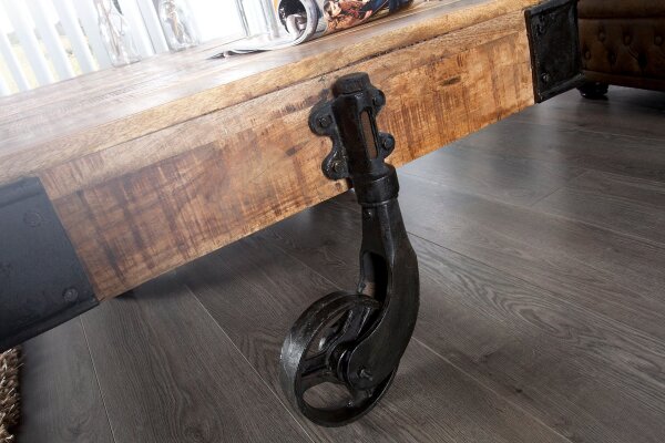 Table basse mangue bois métal 120 x 80 cm