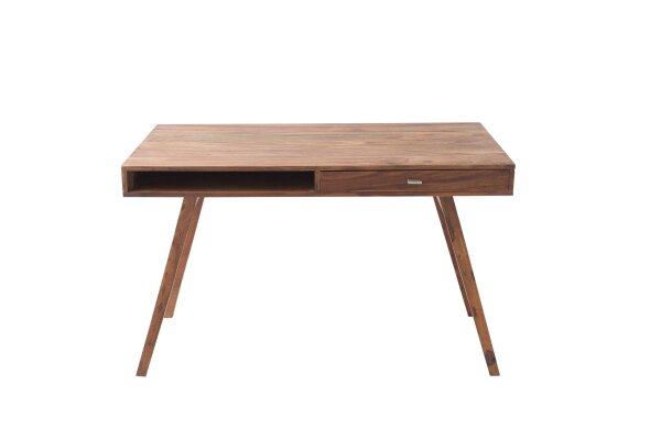 Bureau avec tiroir en bois de sheesham naturel 117x75 cm