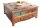 Table basse avec tiroir bois recyclé multicolore marron 70x70 cm